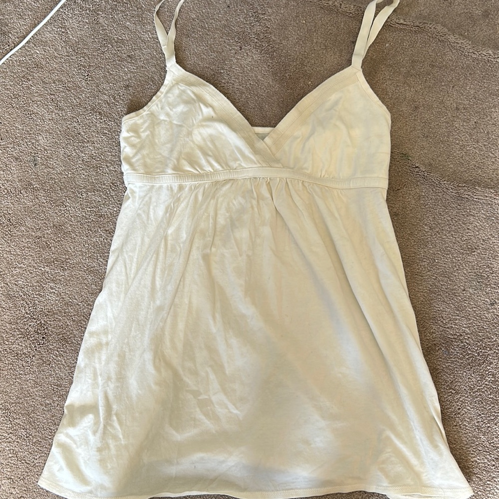 Ivory babydoll tank top